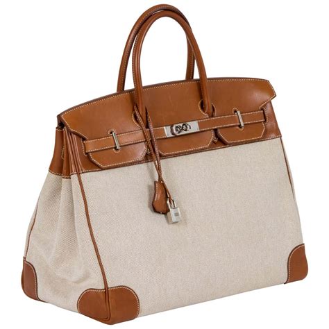 hermes birkin toile de camp|HERMES Barenia Toile De Camp HAC Birkin 40 Ficelle Fauve .